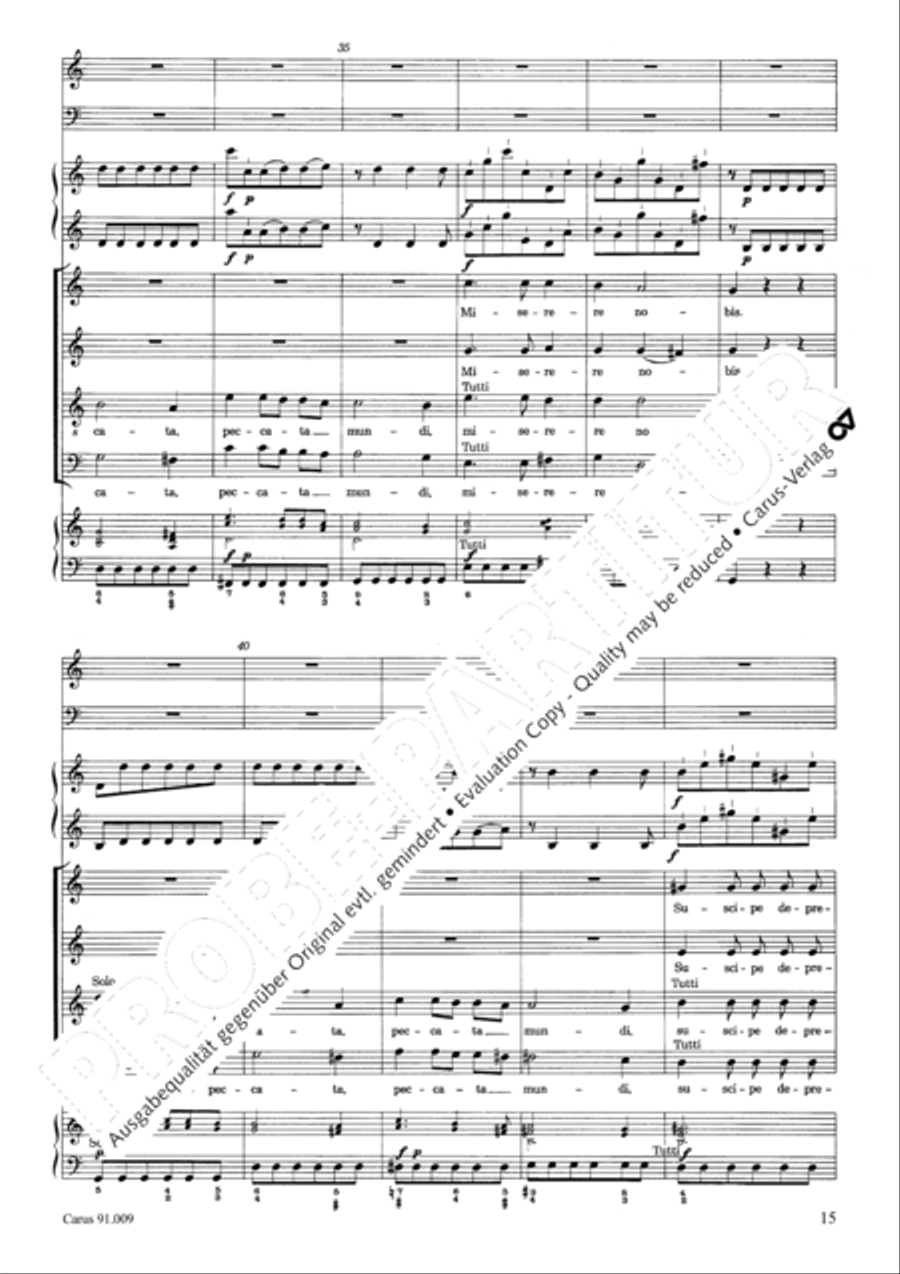 Missa Sancti Gabrielis 4-Part scores gallery preview page 18