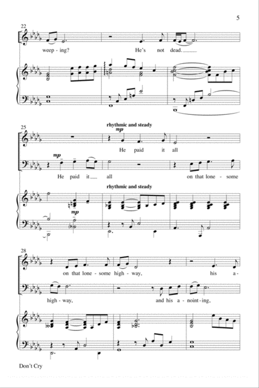 Don't Cry 4-Part scores gallery preview page 4
