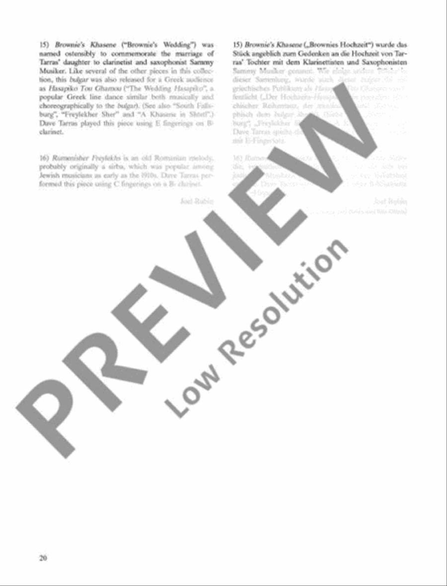 Mazltov! Clarinet scores gallery preview page 21