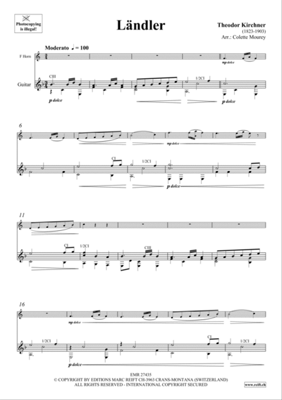 Landler Landler Horn scores gallery preview page 3