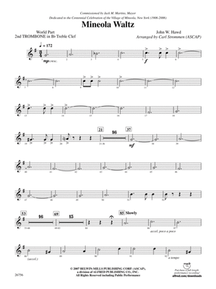 Mineola Waltz: (wp) 2nd B-flat Trombone T.C.