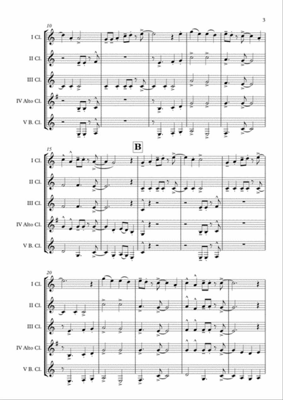 I Want You Back Clarinet Choir scores gallery preview page 4