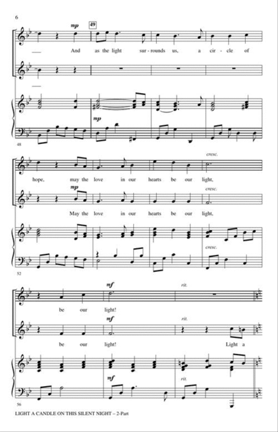 Light a Candle on This Silent Night 2-Part scores gallery preview page 5
