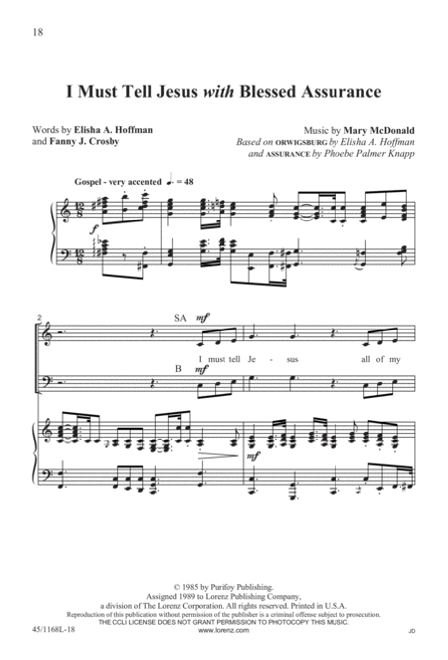 8 Anthems for About 12 Singers 3-Part scores gallery preview page 18