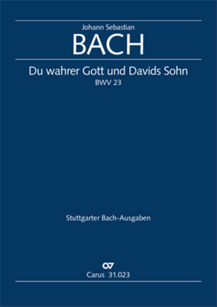 Thou very God and David's Son (3rd version) (Du wahrer Gott und Davids Sohn) 4-Part scores gallery preview page 1
