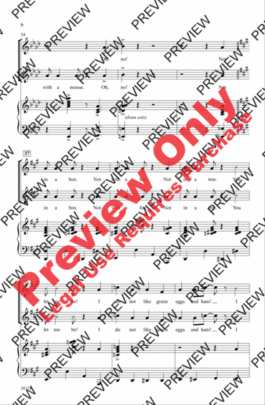 Green Eggs and Ham Green Eggs and Ham 2-Part scores gallery preview page 6