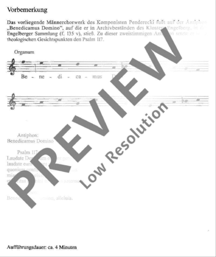Benedicamus Domino Men's Choir scores gallery preview page 3