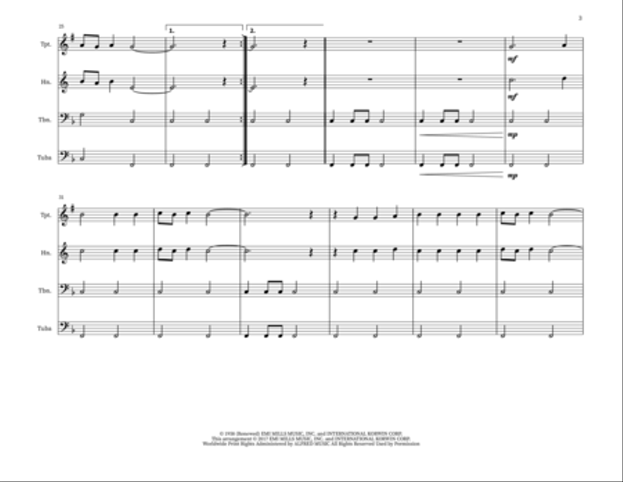 The Little Drummer Boy Small Ensemble scores gallery preview page 3