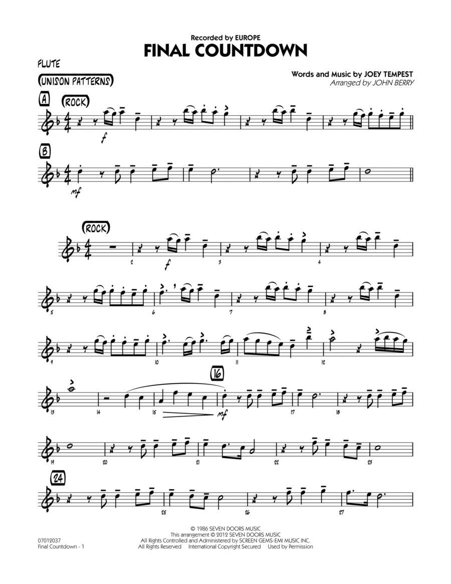 The final sale countdown flute
