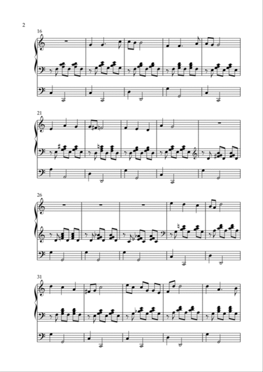 Meditation on Santa Lucia, Op. 192 (Organ Solo) by Vidas Pinkevicius Organ Solo scores gallery preview page 2