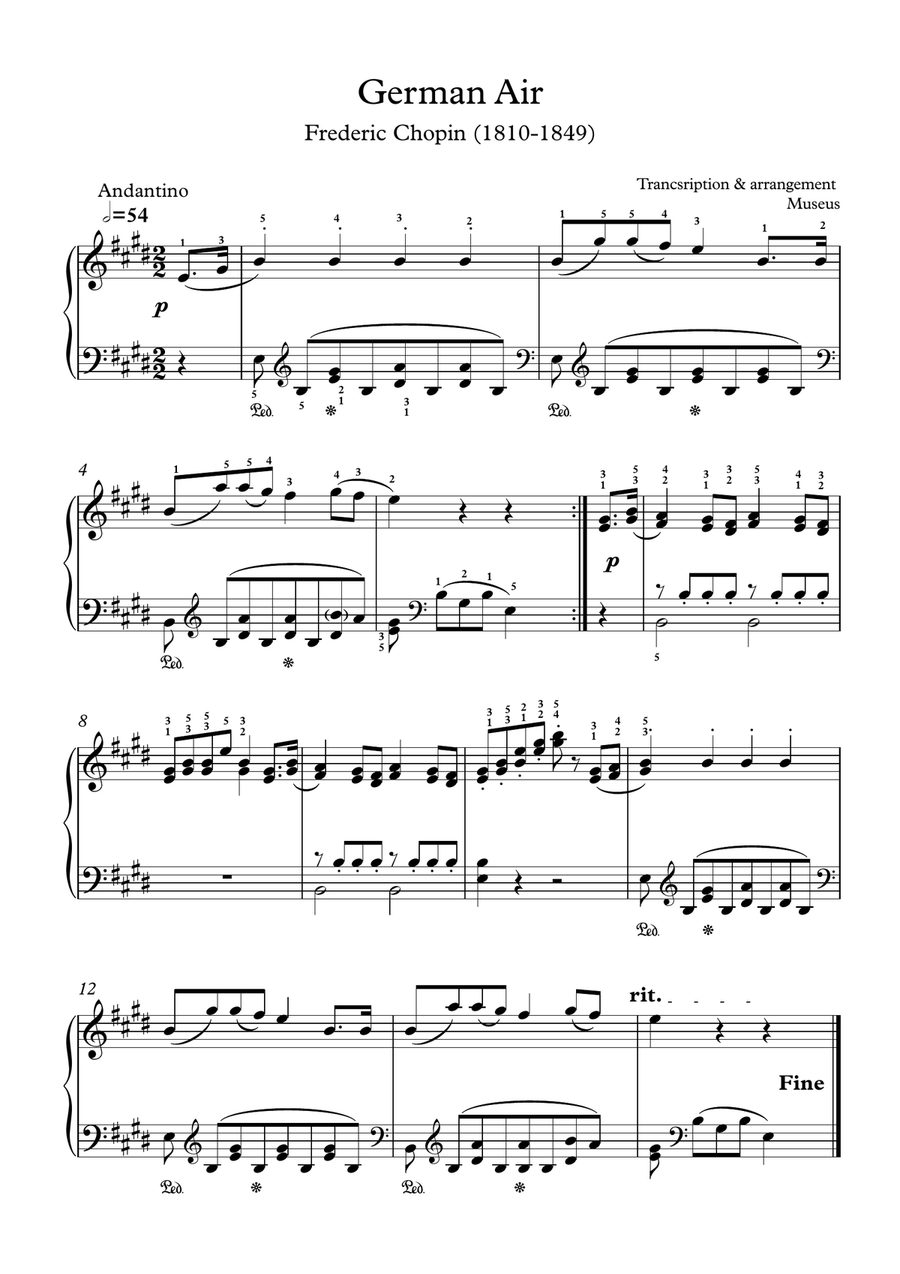 Seven classical pieces for easy piano solo Easy Piano scores gallery preview page 4