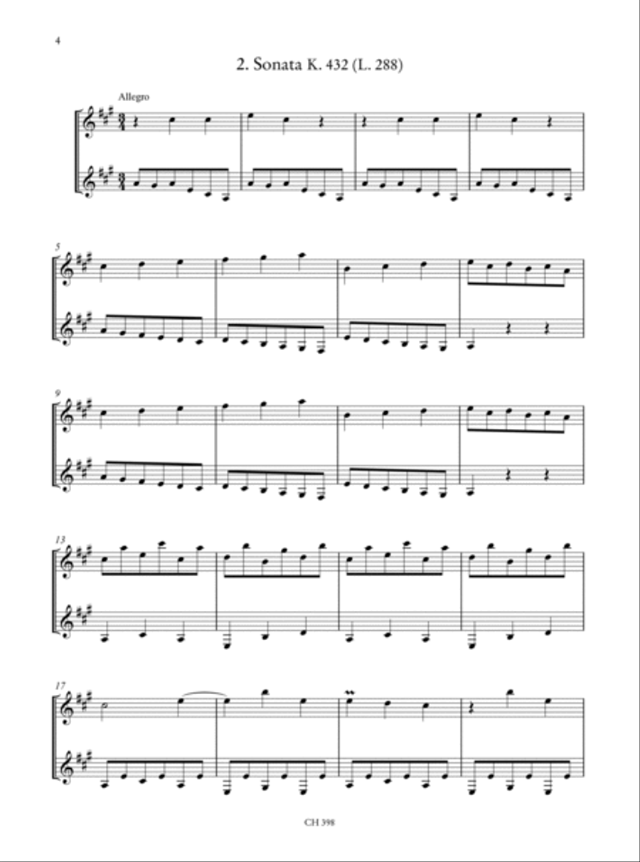 4 Sonatas (K. 9 - K. 432 - K. 466 - K. 159) for 2 Guitars Acoustic Guitar scores gallery preview page 3