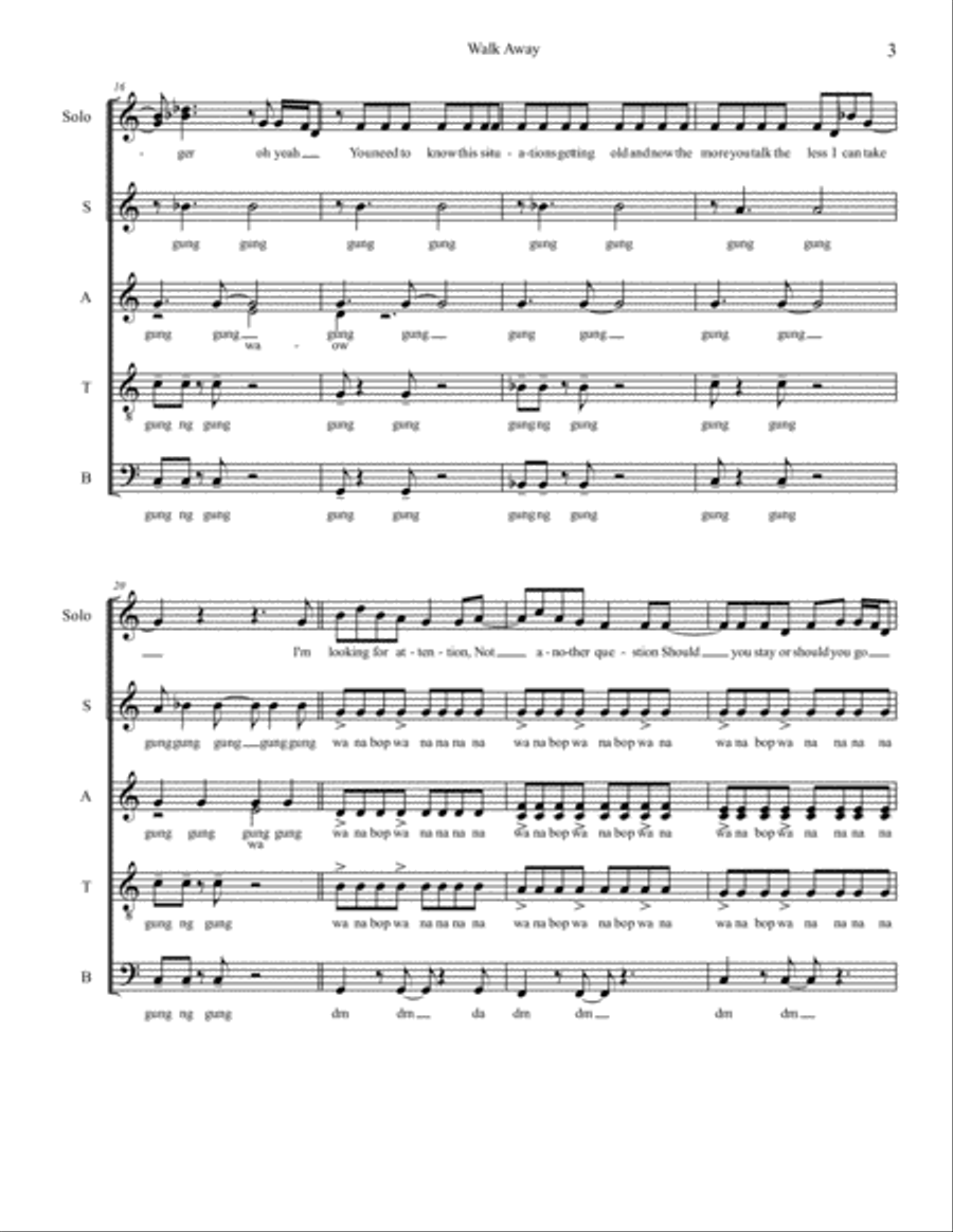 Walk Away 4-Part scores gallery preview page 3