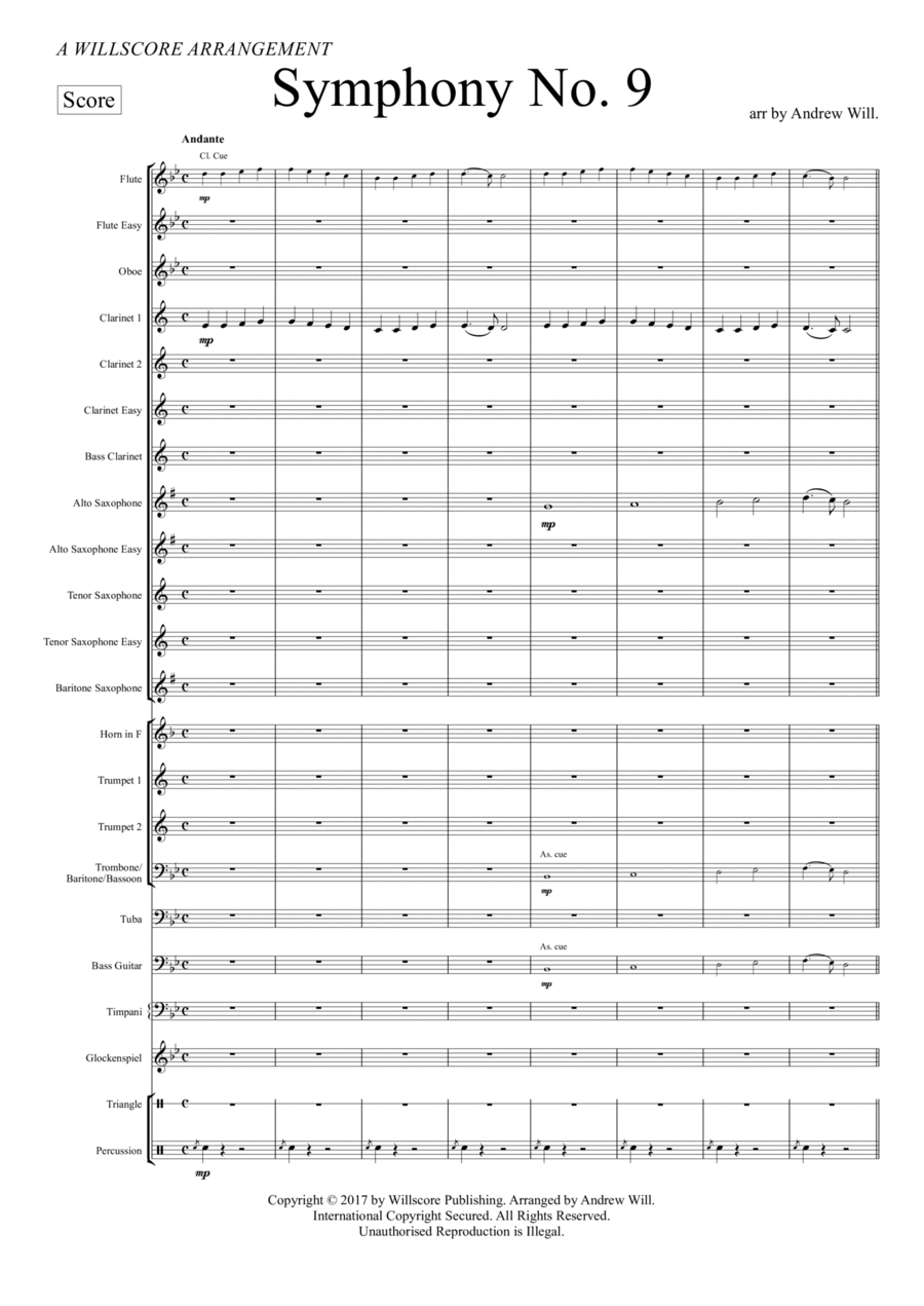 Symphony No.9 School and Community scores gallery preview page 1