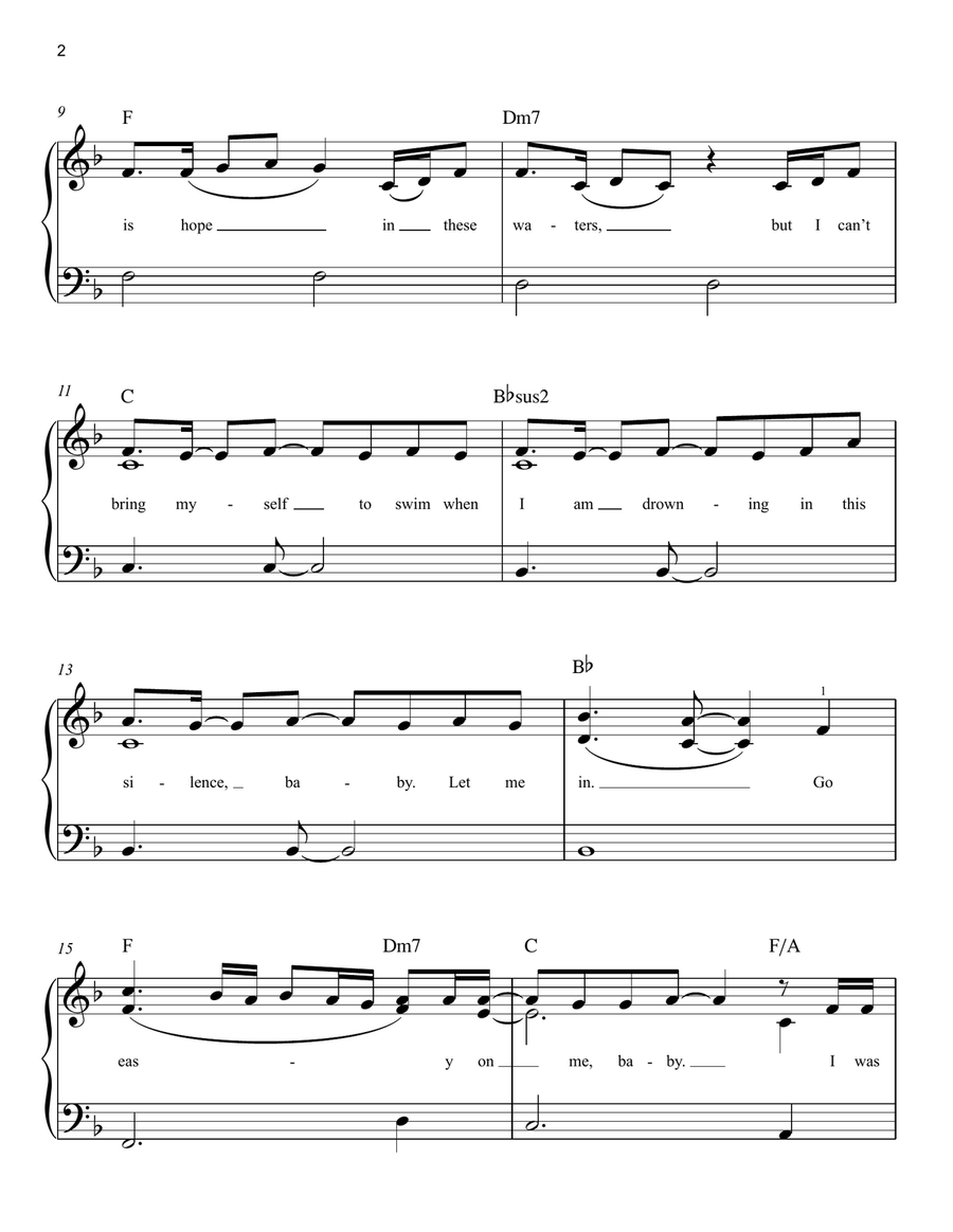 Easy On Me Easy Piano scores gallery preview page 2
