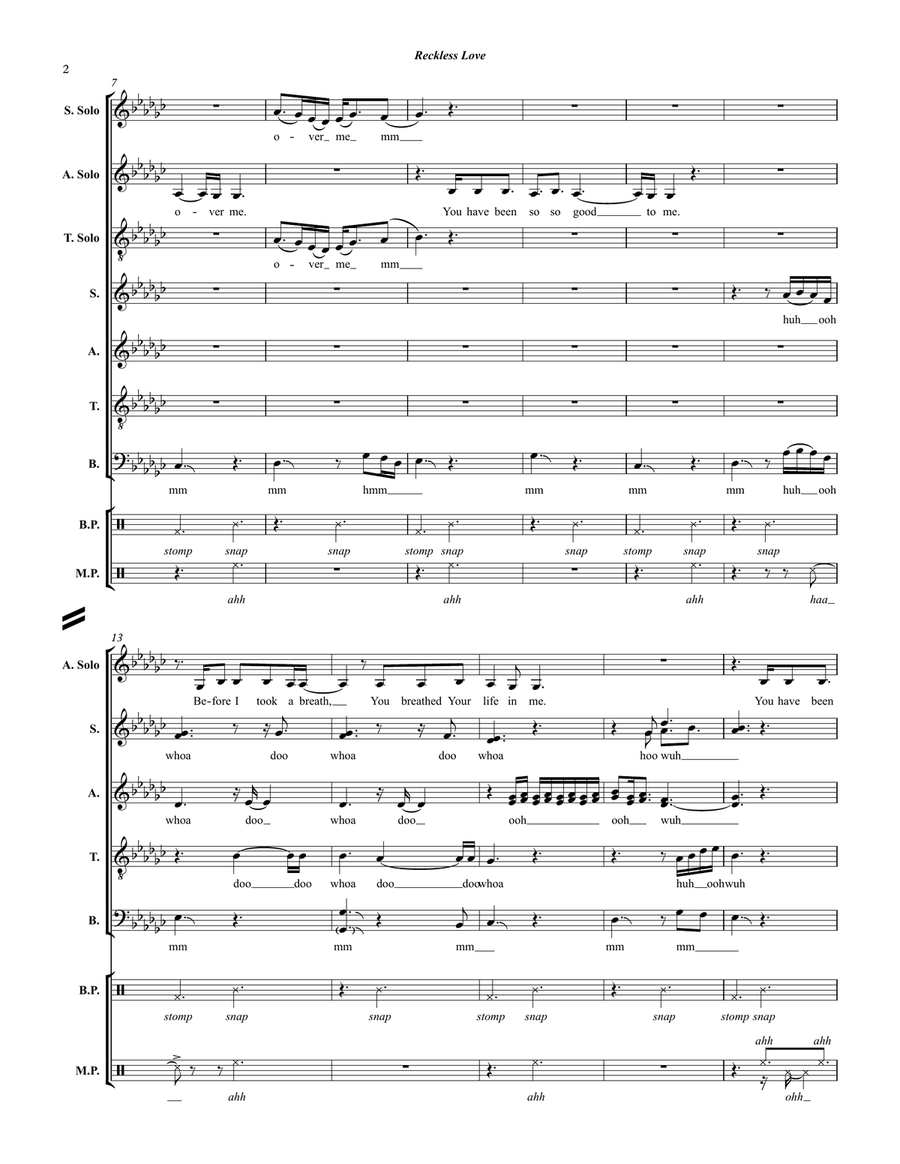 Reckless Love 4-Part scores gallery preview page 2