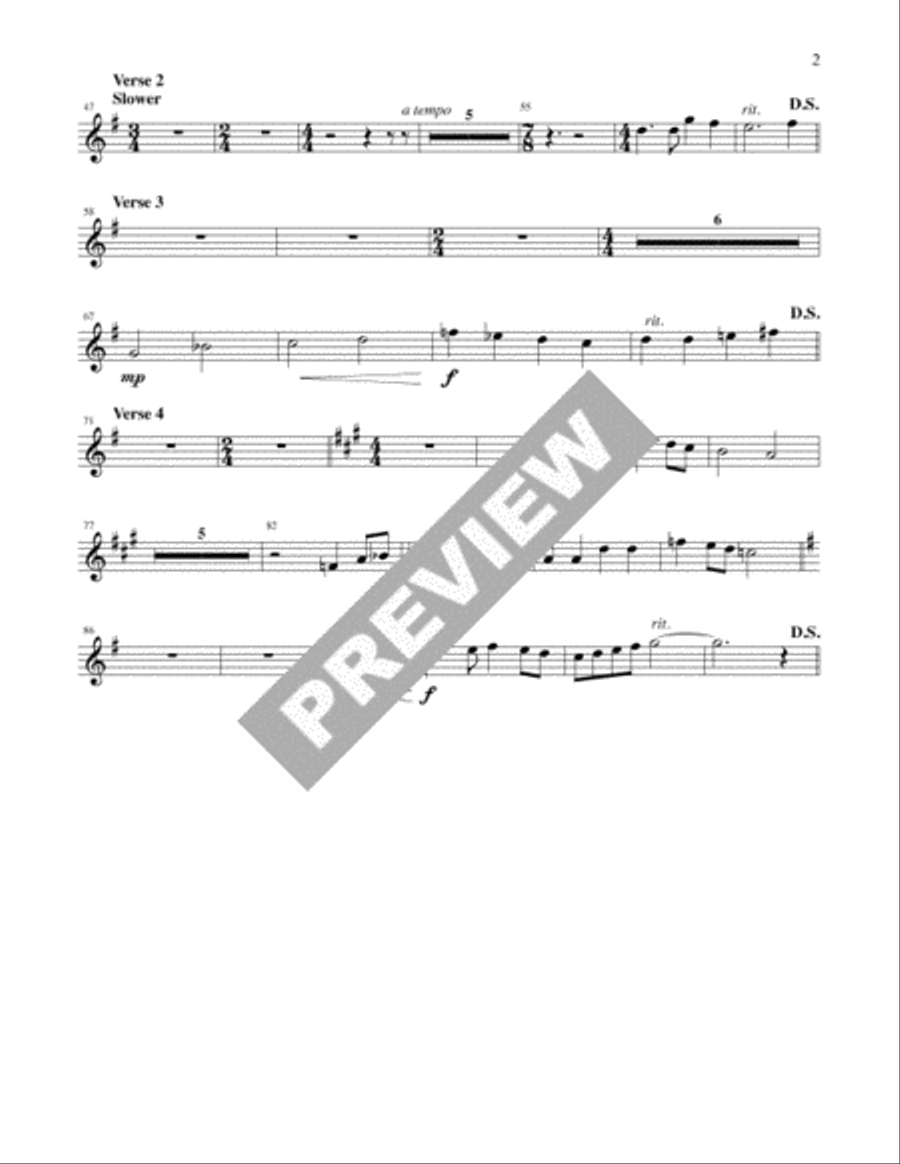 Sing to God a Joyful Song - Full Score and Parts 4-Part scores gallery preview page 2