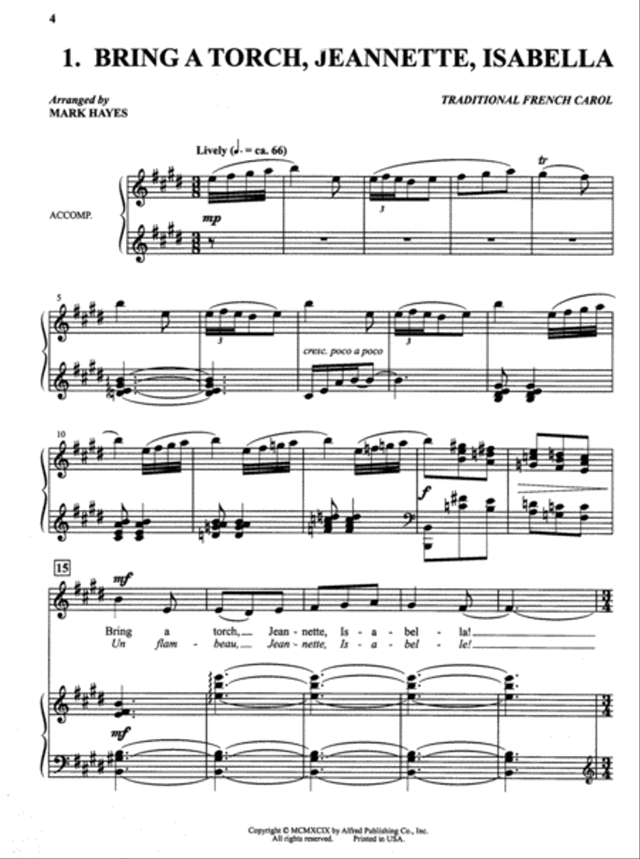Mark Hayes Vocal Solo Collection: 10 Christmas Songs for Solo Voice - Medium Low (Book/CD) Medium Voice scores gallery preview page 3