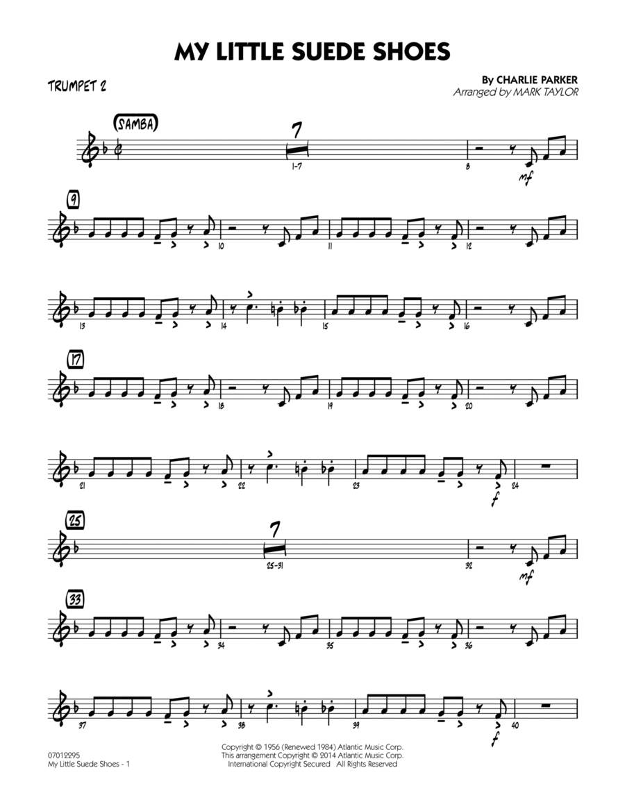 My Little Suede Shoes - Trumpet 2 Jazz Ensemble scores gallery preview page 1