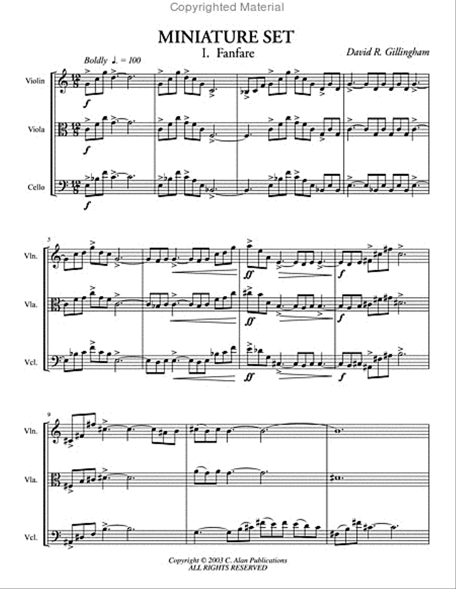 Miniature Set Cello scores gallery preview page 2
