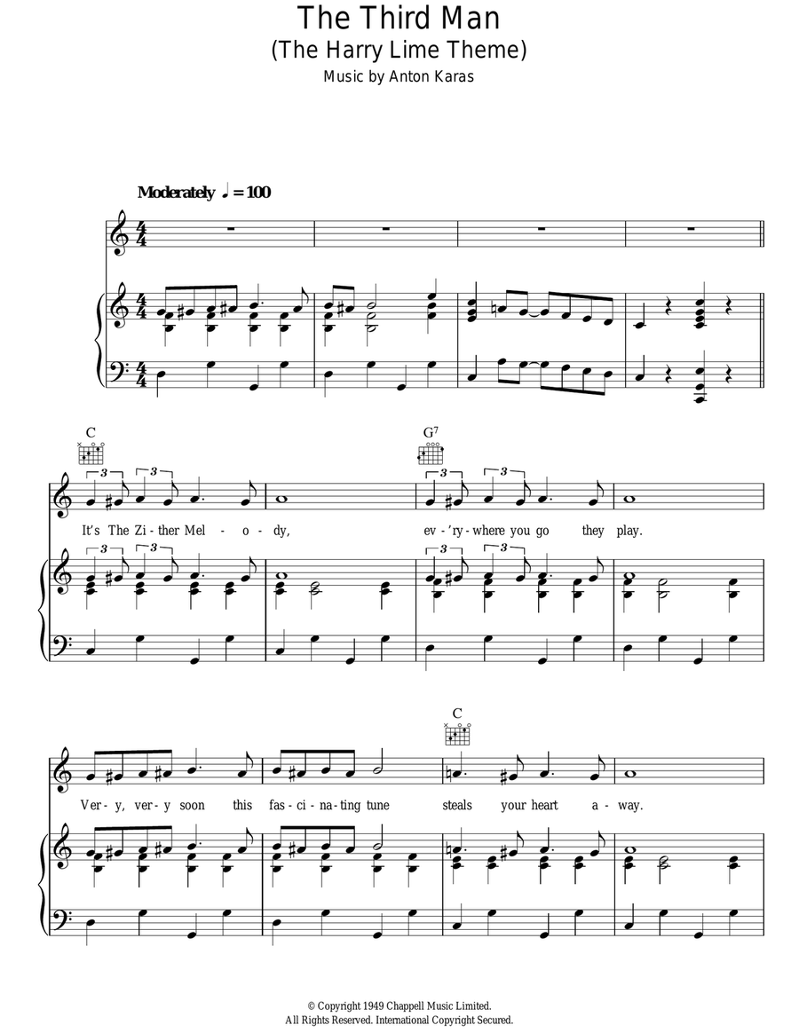 The Third Man (The Harry Lime Theme) Guitar scores gallery preview page 1