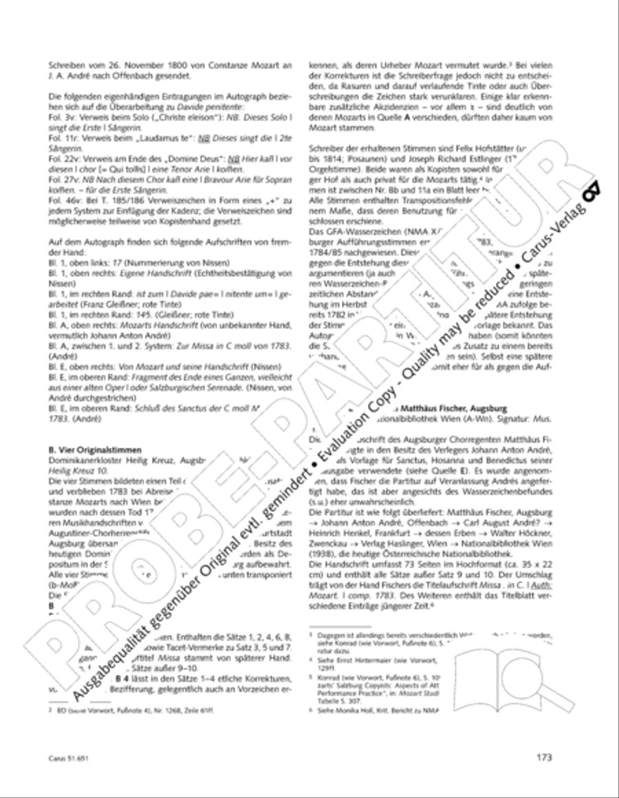 C Minor Mass, K. 427 (Missa in c KV 427) 4-Part scores gallery preview page 189