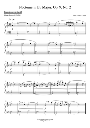 Nocturne in Eb Major, Op. 9, No. 2 (EASY PIANO) [Frédéric Chopin]
