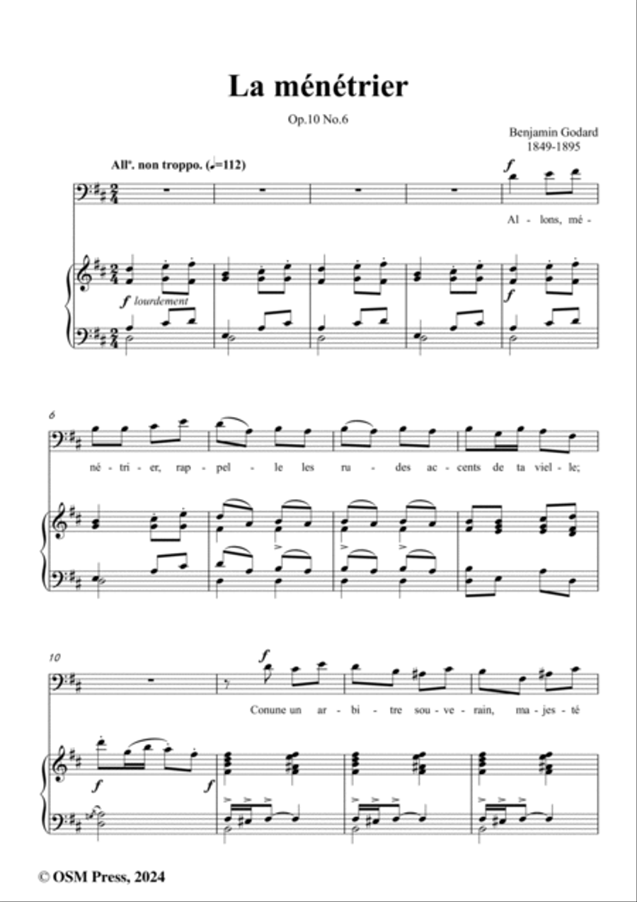 B. Godard-La ménétrier,in D Major,Op.10 No.6 Voice scores gallery preview page 2