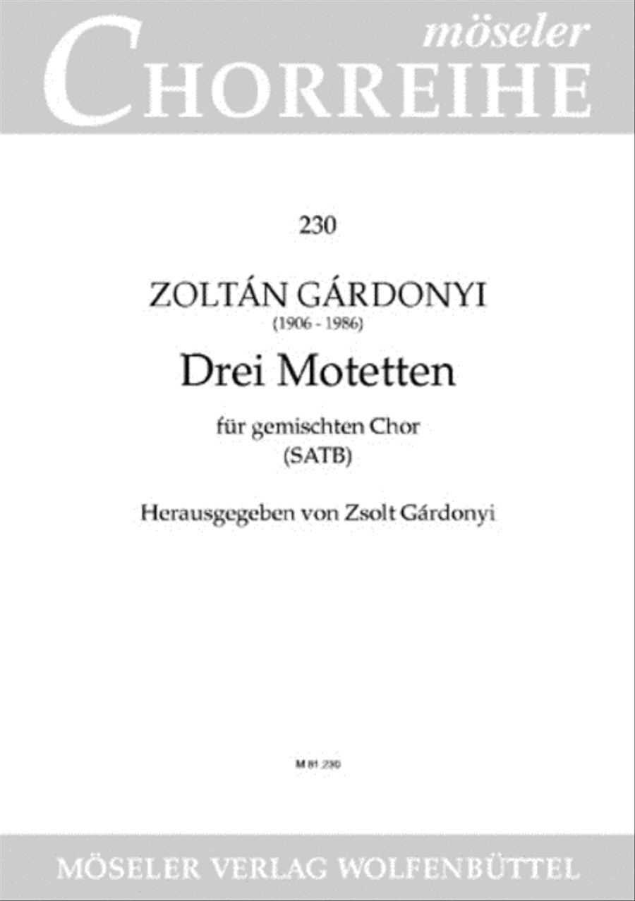 Drei Motetten 4-Part scores gallery preview page 1