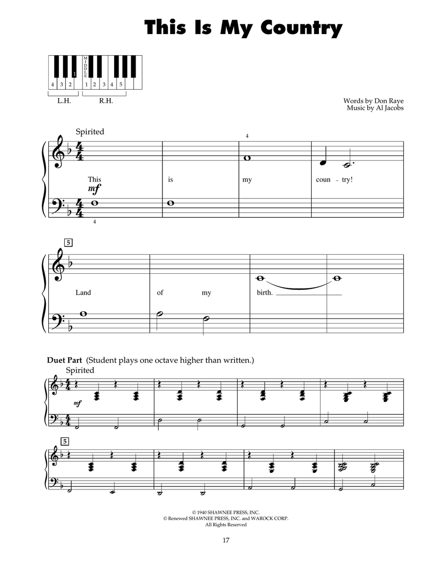 This Is My Country Piano scores gallery preview page 1
