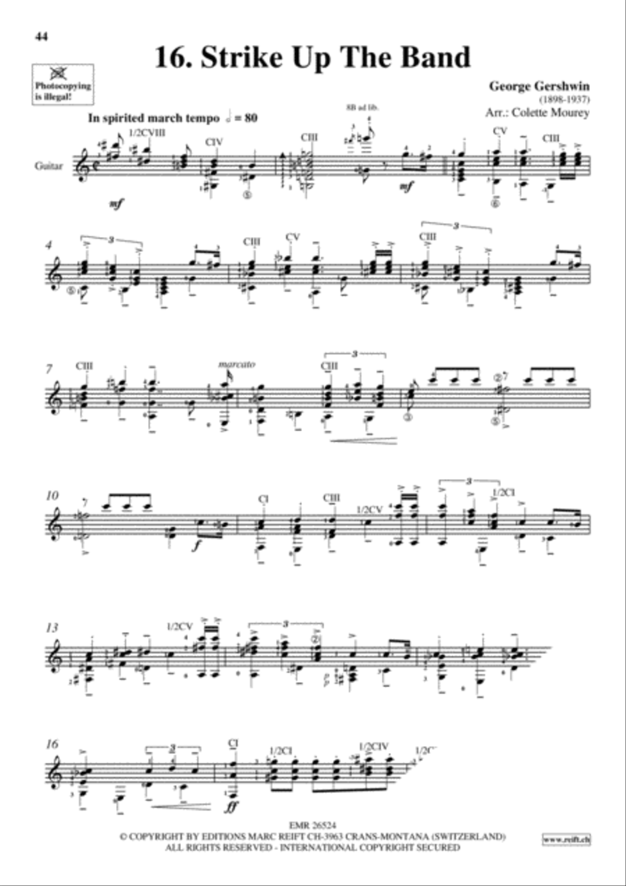 Gershwin 20 Greatest Hits Guitar scores gallery preview page 18