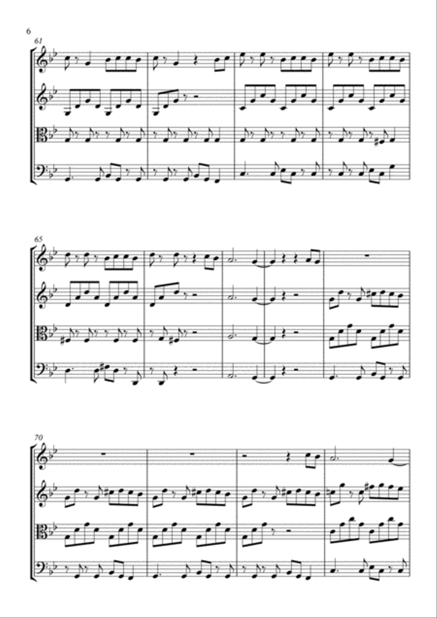 Bad Guy Bad Guy String Quartet scores gallery preview page 6