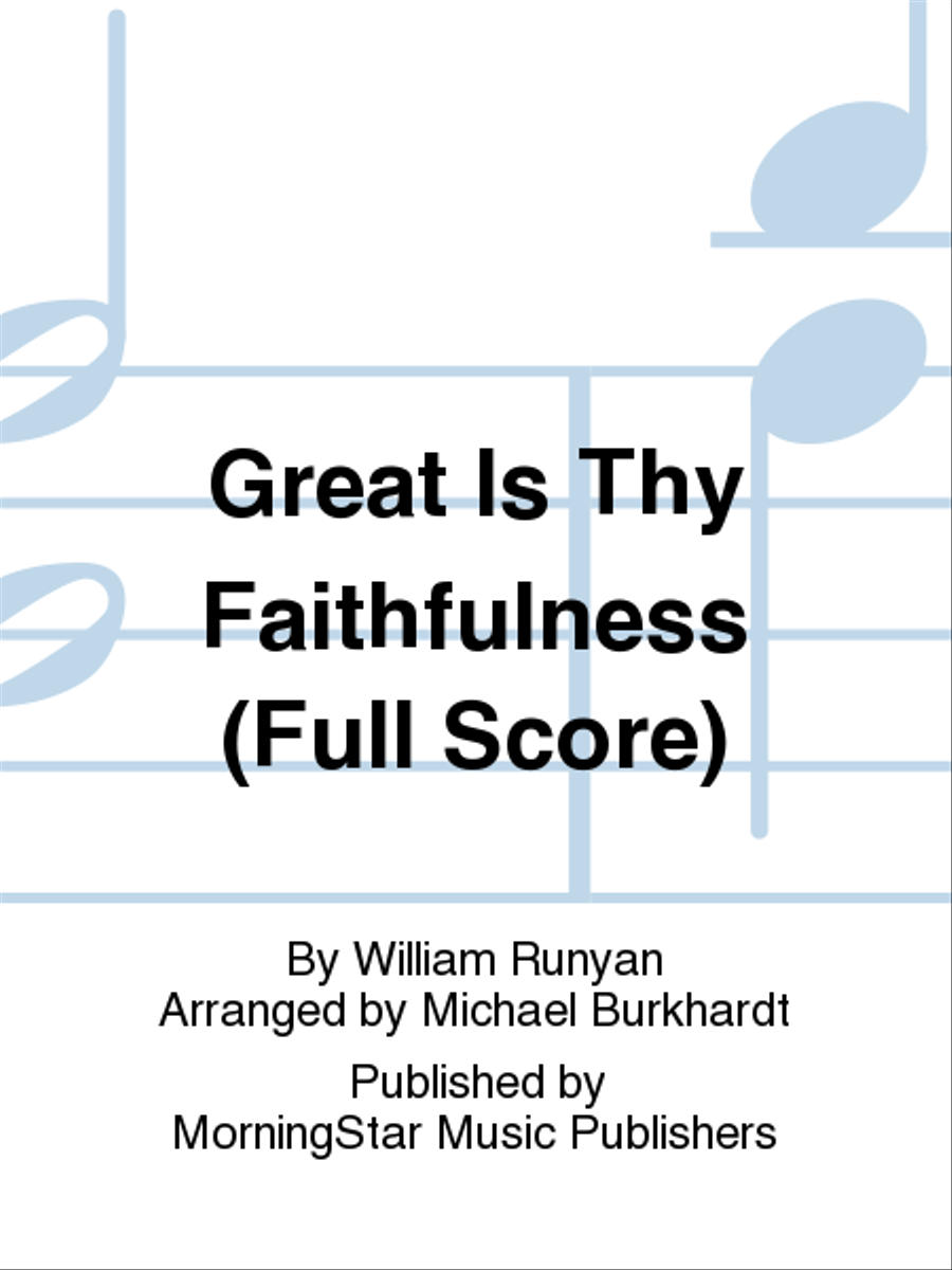 Great Is Thy Faithfulness (Full Score) Choir scores gallery preview page 1