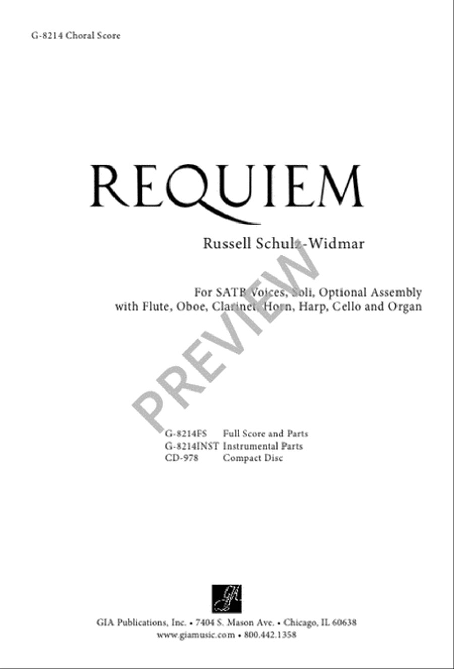 Requiem - Choral / Accompaniment edition Requiem - Choral / Accompaniment edition 4-Part scores gallery preview page 3