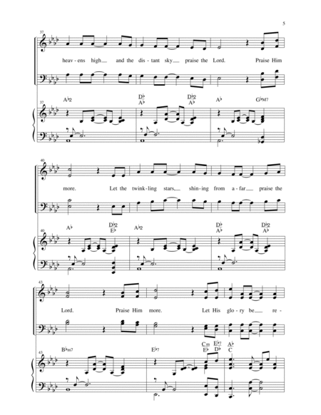 PRAISE HIM MORE, SATB Choir or Ensembles (Vocal/Piano Part included) image number null