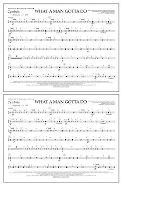 What a Man Gotta Do (arr. Tom Wallace) - Cymbals