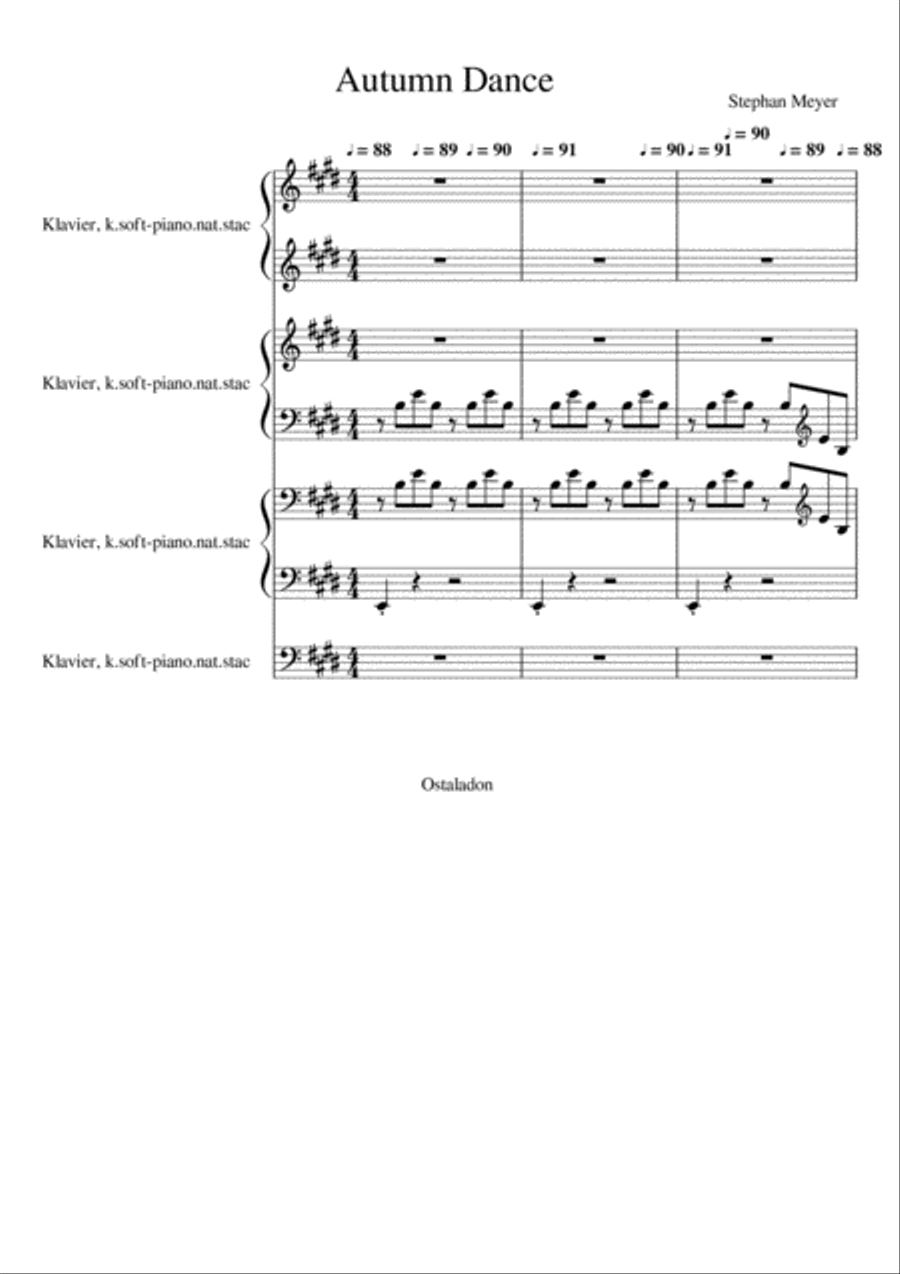 Autumn Dance Piano Solo scores gallery preview page 1