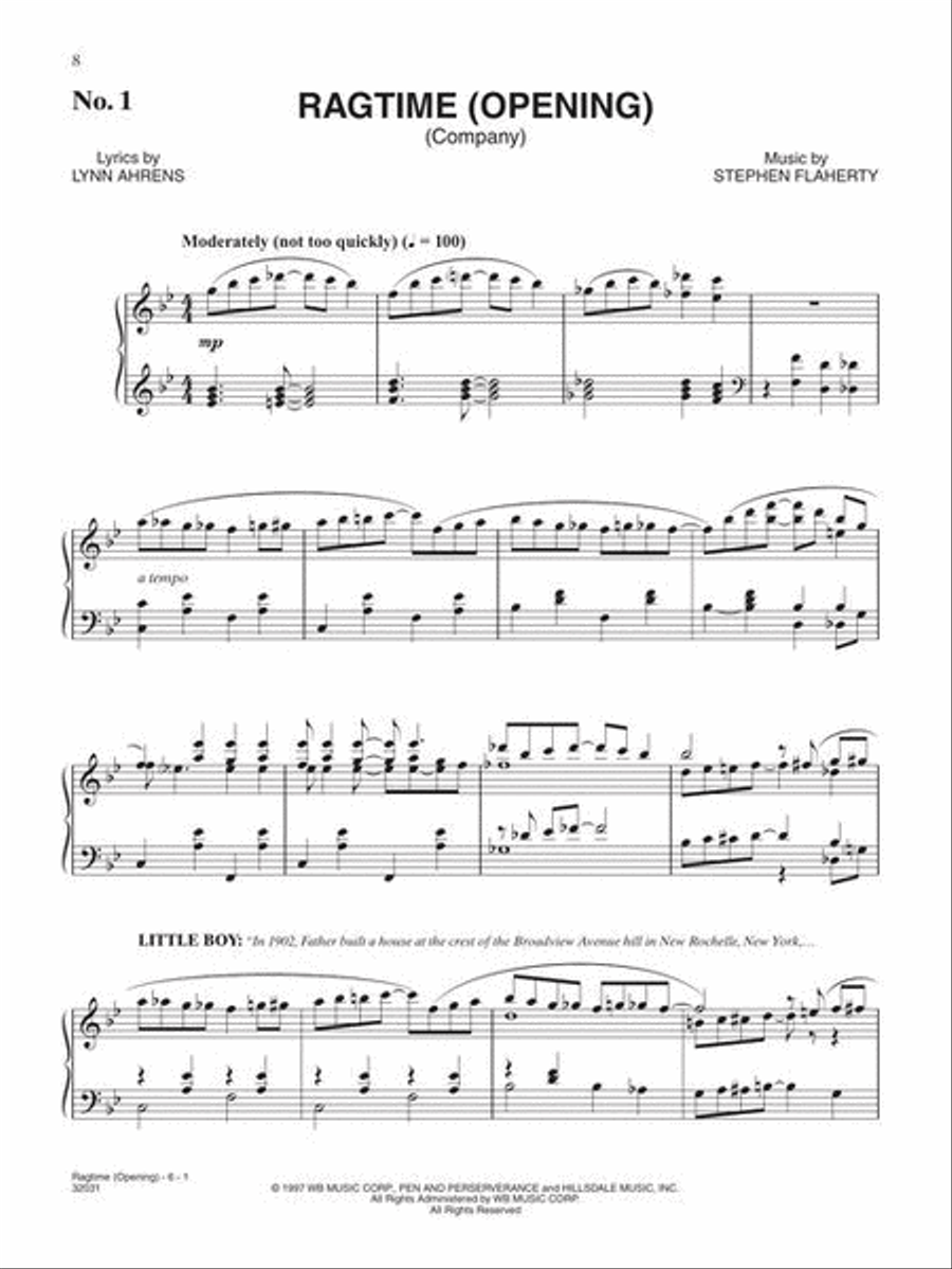 Ragtime the Musical Ragtime the Musical Piano, Vocal, Guitar scores gallery preview page 9