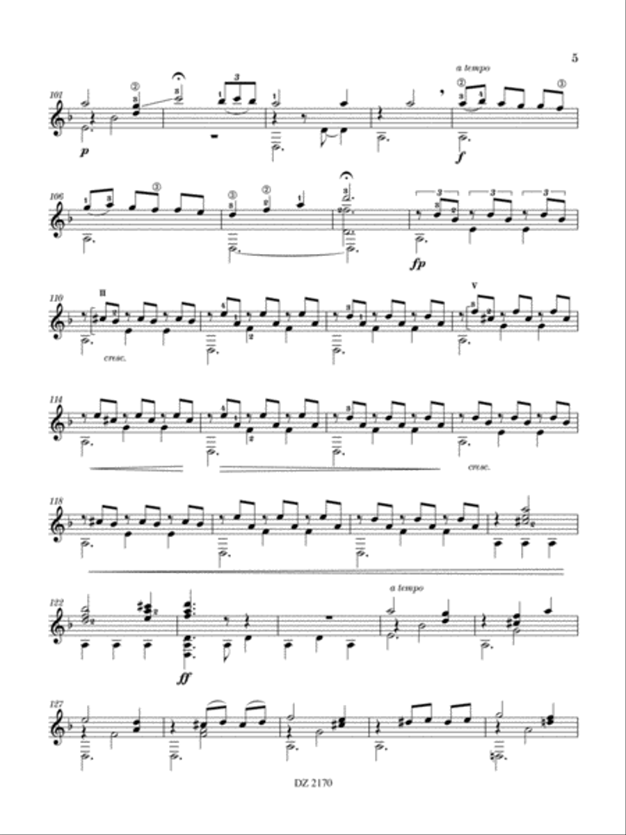 Vals for Atom Vals for Atom Classical Guitar scores gallery preview page 5