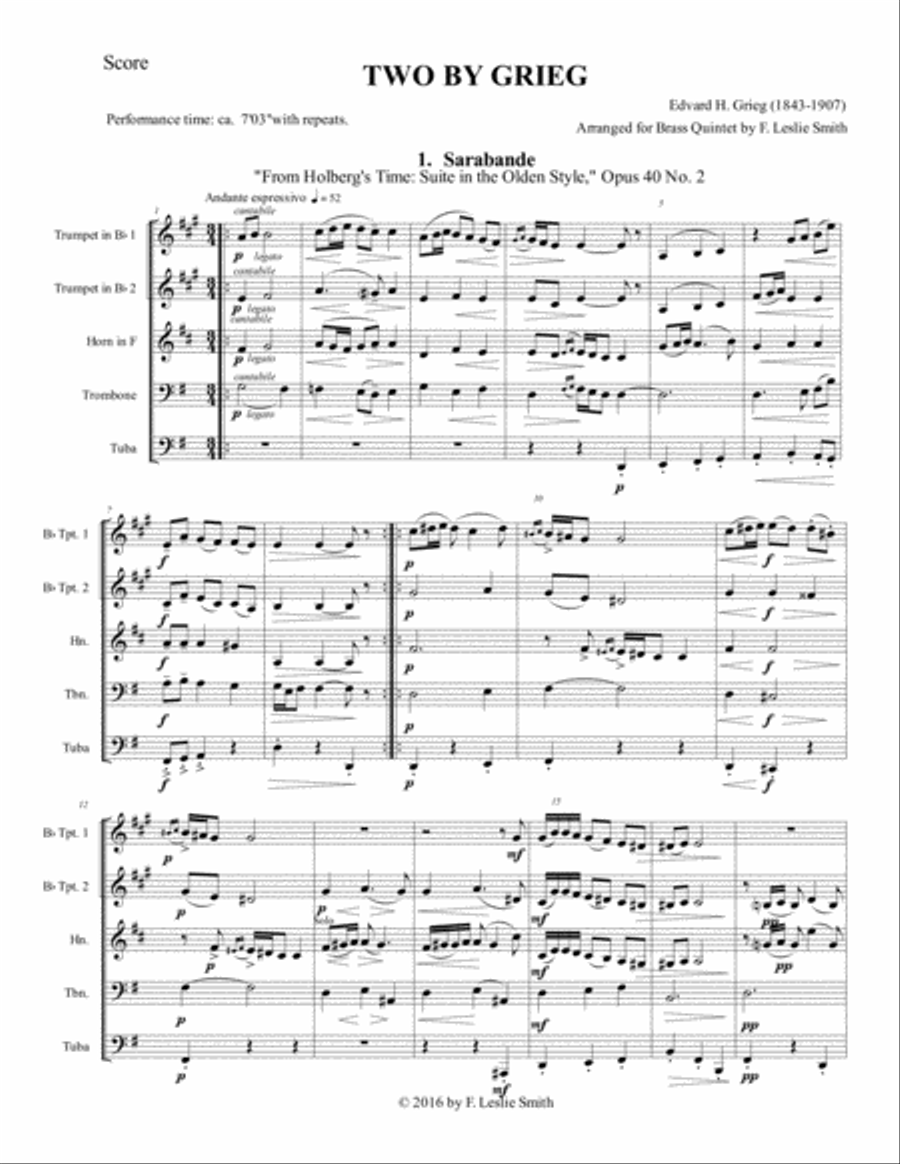 Two By Grieg: 