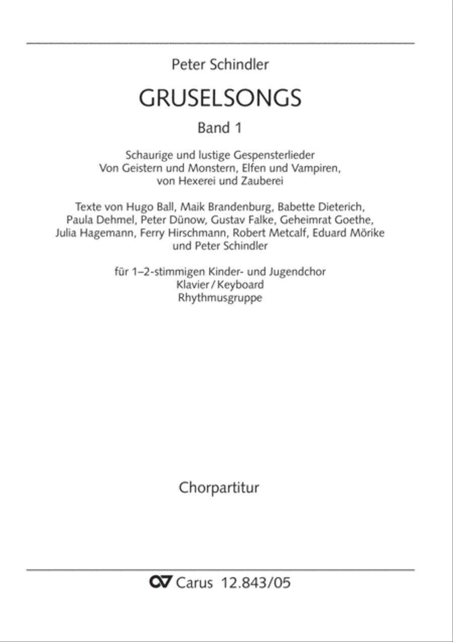 Gruselsongs, Band 1 Gruselsongs, Band 1 Choir scores gallery preview page 2