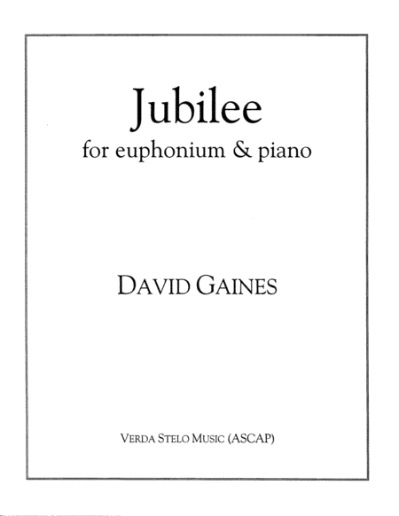 Jubilee for euphonium and piano