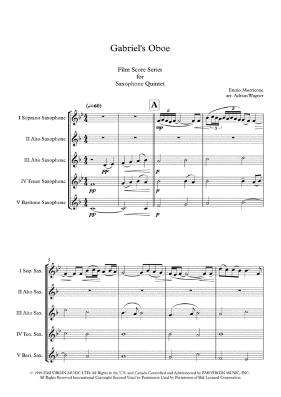 Nella Fantasia Nella Fantasia Saxophone Quintet scores gallery preview page 3