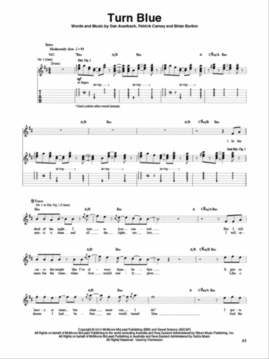 The Black Keys - Turn Blue Electric Guitar scores gallery preview page 5