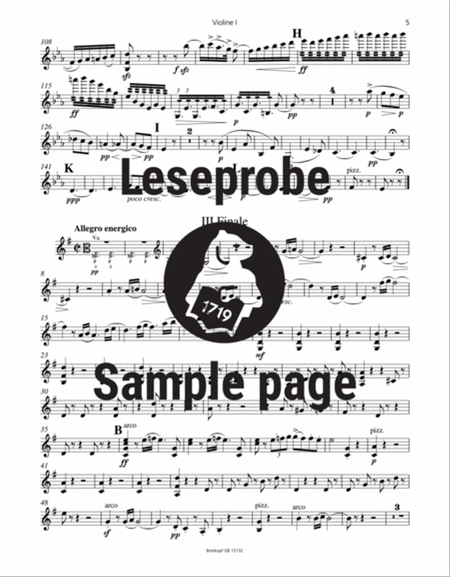 Violin Concerto No. 1 in G minor Op. 26 Orchestra scores gallery preview page 5