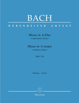 Book cover for Mass A major BWV 234 'Lutheran Mass 2'