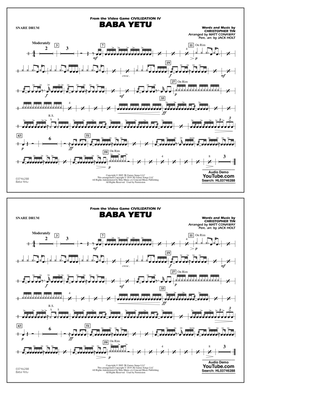 Baba Yetu (from Civilization IV) (arr. Matt Conaway) - Snare Drum