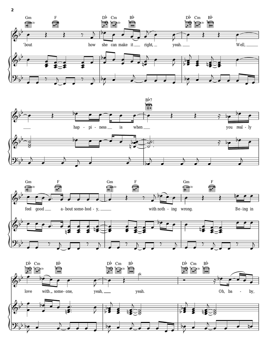 Love And Happiness Love And Happiness Piano, Vocal, Guitar scores gallery preview page 2
