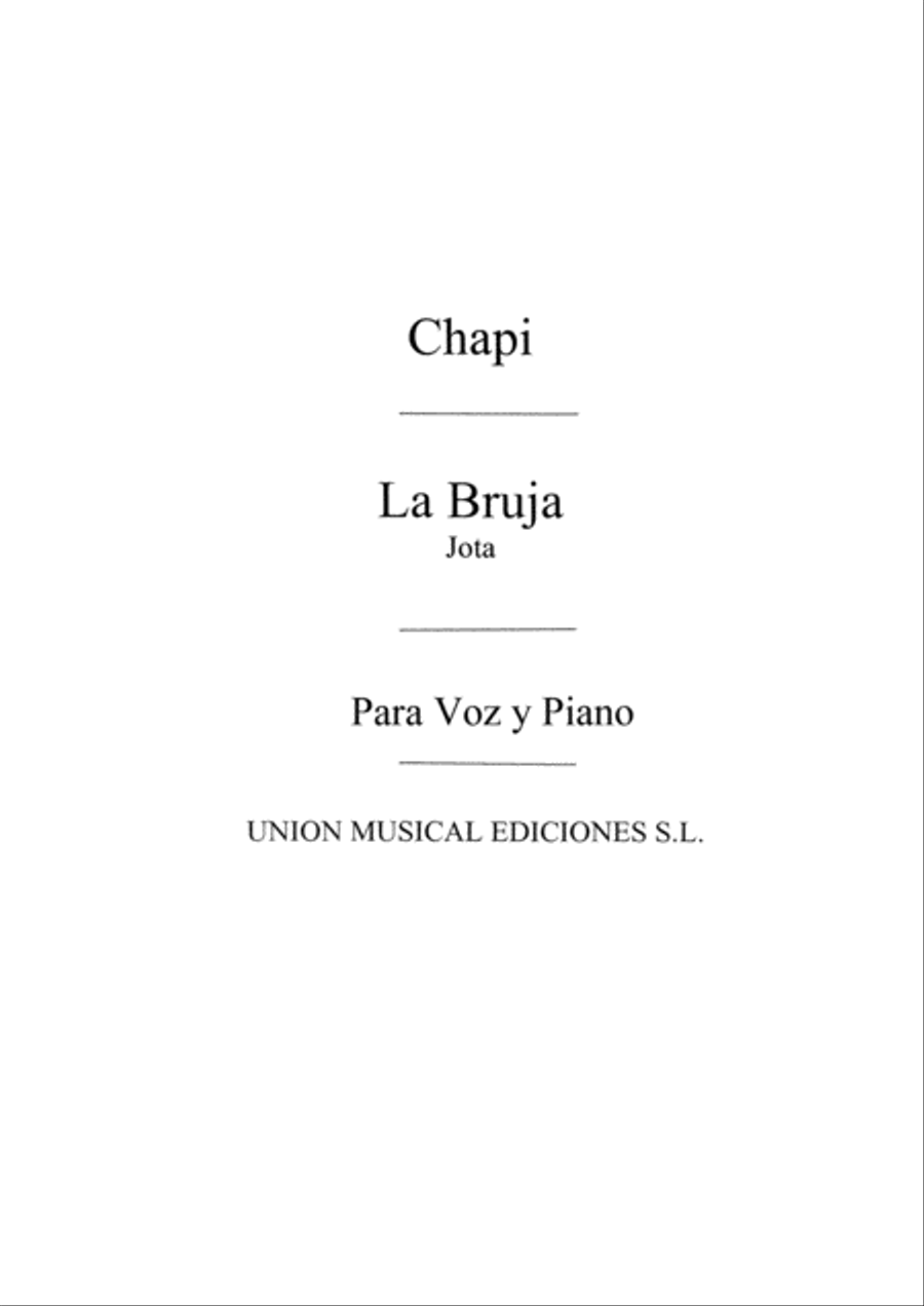 Chapi: Jota No.8c De La Bruja 4-Part scores gallery preview page 1