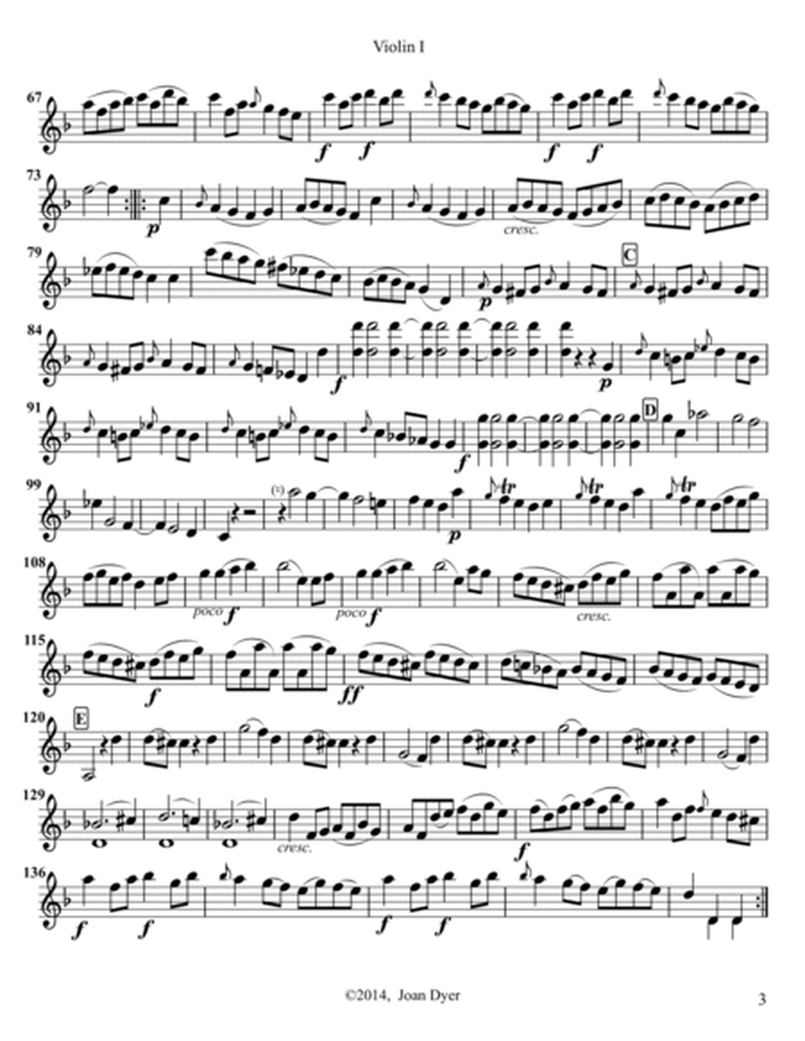 String Quartet in d minor, G. 172, first violin